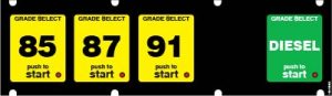 18C-132850 1x5 Push to Start Keypad Overlay