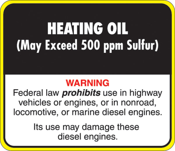 AHO Heating Oil Decal - 3.75" x 3.25"