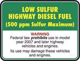 ALSD1 Low Sulfur Highway Diesel Decal - 3.75" x 3.25"