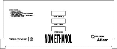 GK88101G001A Gasboy B-Side Overlay for 8800 Single Dialface and No Totalizer