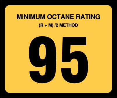 OR-95 Octane Rating Decal - 95