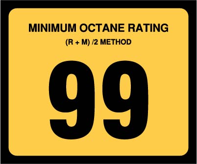 OR-99 Octane Rating Decal