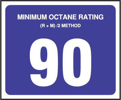 OR-RFNE Octane Rating Decal