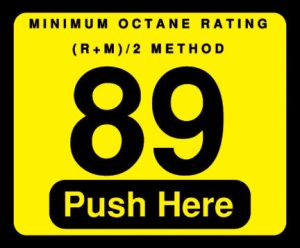 002-129999 89 Push Here Octane Decal
