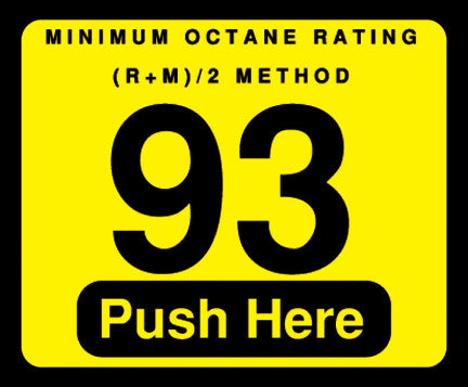 003-129999 93 Push Here Octane Decal