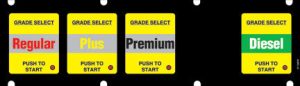 027-132870 Shell 1x5 Keypad Overlay