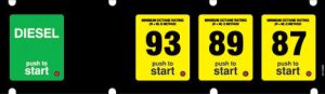 050-132850A 1x5 Push to Start Keypad Overlay