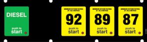 050-132850 1x5 Push to Start Keypad Overlay