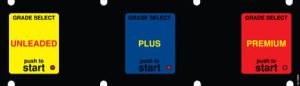 062-132850 1x5 Push to Start Keypad Overlay