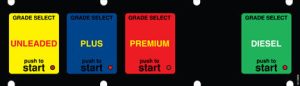 063-132850 1x5 Push to Start Keypad Overlay