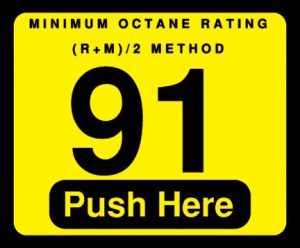 091-129999 91 Push Here Octane Decal