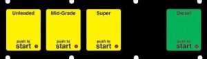 205-132850 1x5 Push to Start Keypad Overlay