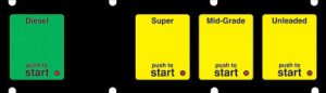 207-132850 1x5 Push to Start Keypad Overlay