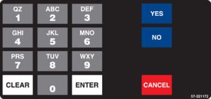 057-321172 Keypad Overlay