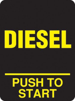 8-233695 Diesel Octane Push to Start Overlay