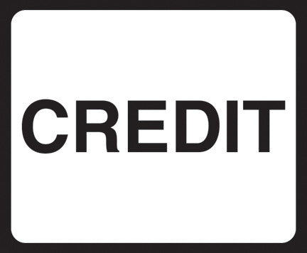 CREDIT-129999 Credit Push Here Octane Decal