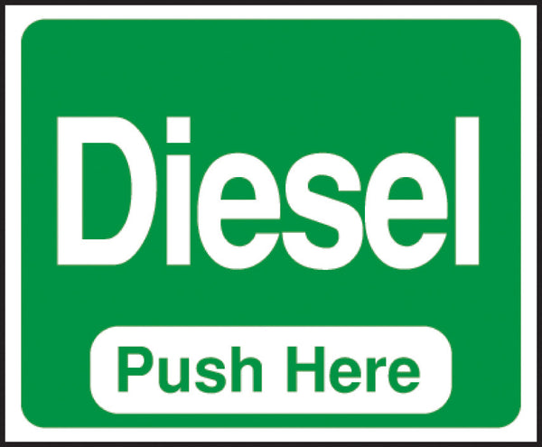 GDIESEL-129999 Diesel Push Here Octane Decal Green