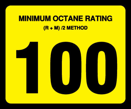 OR-100 Octane Rating Decal