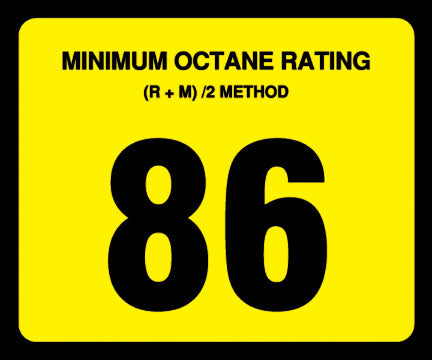OR-86 Octane Rating Decal