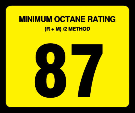 OR-87 Octane Rating Decal