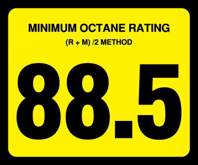 OR-88 Octane Rating Decal