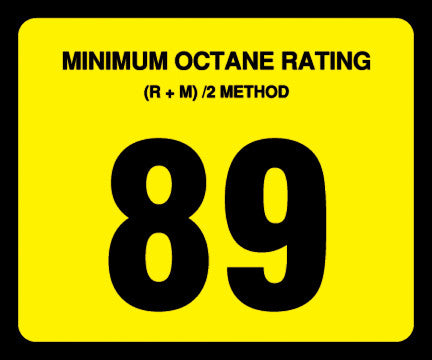 OR-89 Octane Rating Decal