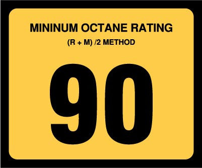 OR-90 Octane Rating Decal