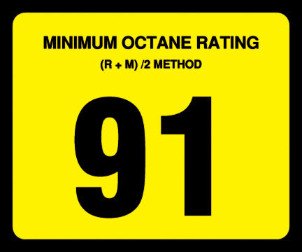 OR-91 Octane Rating Decal