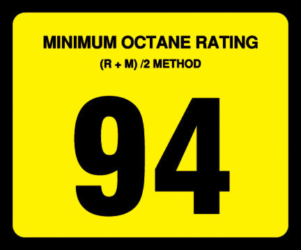 OR-94 Octane Rating Decal