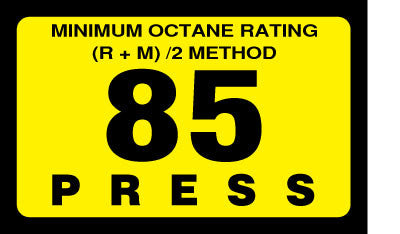 ORS-85 Octane Rating Decal