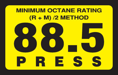 ORS-88 Octane Rating Decal