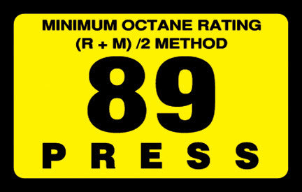 ORS-89 Octane Rating Decal