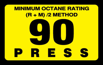 ORS-90 Octane Rating Decal