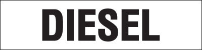 PID-3001 12"X 3" Diesel Decal Black on White