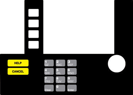 T50038-102 Infoscreen Keypad Overlay Unocal