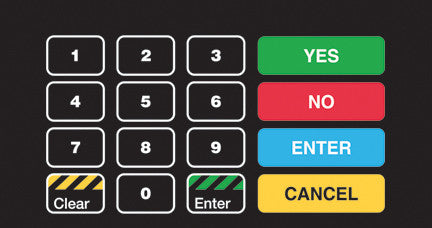 T50064-1122 ADA Crind Keypad Overlay Aloha
