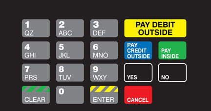 T50064-1133 ADA Crind Keypad Overlay Racetrac