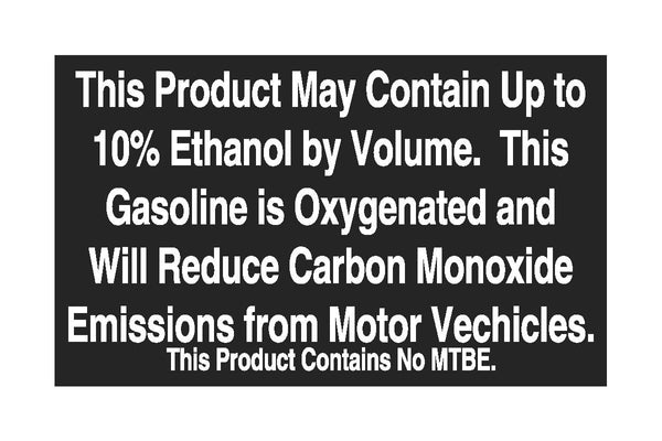 PID-009 10% Ethanol Oxygenated - 5" x 3"