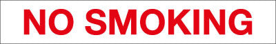 PID-015 No Smoking Decal 25" x 4"