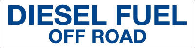 PID-033 12" x 3" Decal - Diesel Fuel Off Road