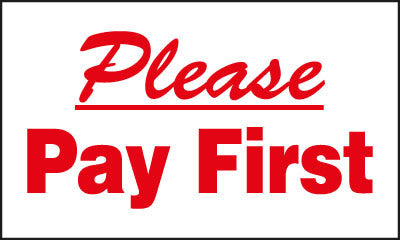 PID-1004 5" x 3" Please Pay Decal