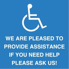 PID-1132T Handicap Decal 5" x 5"