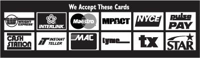 PID-1152 Credit Card Acceptance 4.5" x 1.3"