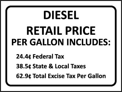 PID-1171DCA Our Diesel Prices Decal - 4" X 3"