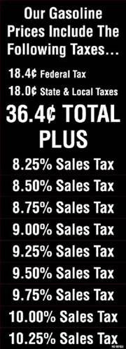 PID-1172 Our Gas Prices Decal 4" x 11"