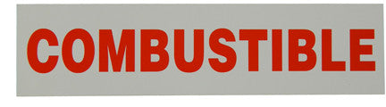 PID-124 12" x 3" Decal - Combustible
