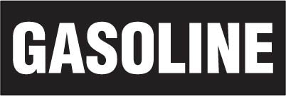 PID-127W2X6 6" x 2" Decal - Gasoline