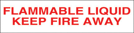 PID-135 12" x 3" Decal - Flammable Liquid