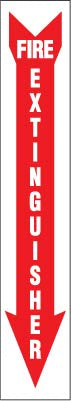 PID-205LARGE 4.25" x 24.25" Decal - Fire Extinguisher