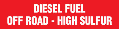 PID-213R 12" x 3" Decal - Diesel Fuel Off Road